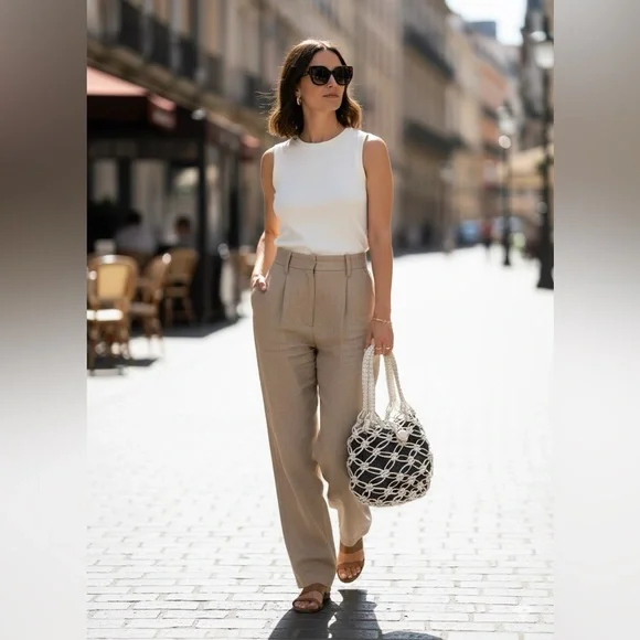 Nancy Gonzalez Rare Handwoven Genuine Crocodile Net Bag ivory & Black Leather - Picture 1 of 16